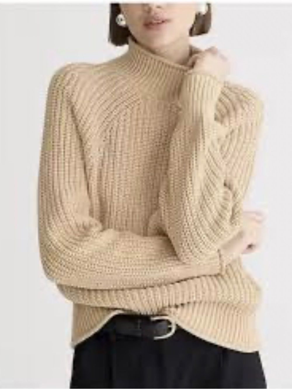 J. Crew Chunky Turtleneck Sweater in Beige - Women's Cozy Knit